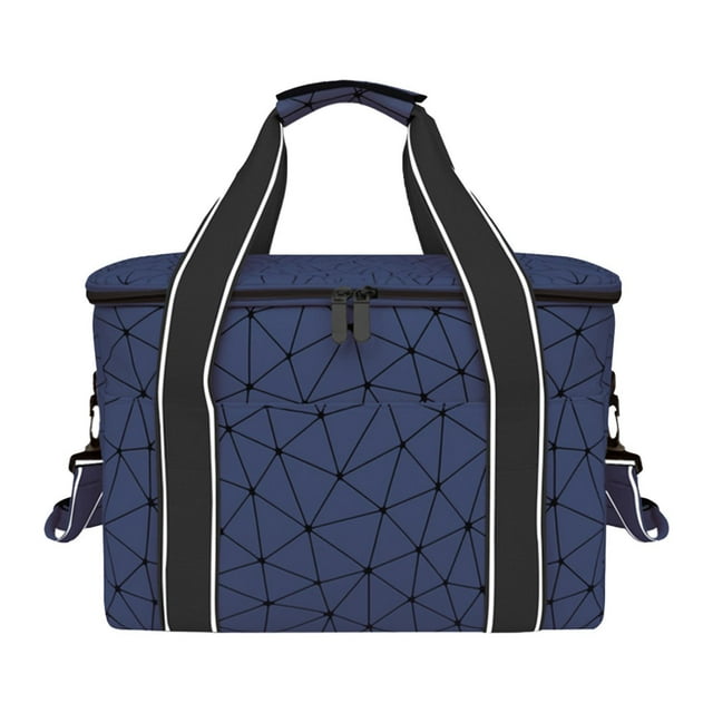 Bolsa de almuerzo térmica, bolsa de refrigeración para hombres y mujeres, portátil, impermeable, grande Azul