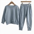 thumbnail image 4 of NOLDARES Little Boys Clothes Toddler Boys 2PCS Sweatshirt Outfits Set Boys Long Sleeve Top Pants Set(T273-Light Blue), 4 of 4