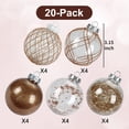 thumbnail image 5 of Juego de adornos de bolas de Navidad BSTDECOR, 20 quilates, transparentes, 8 cm, irrompibles, 5 of 5