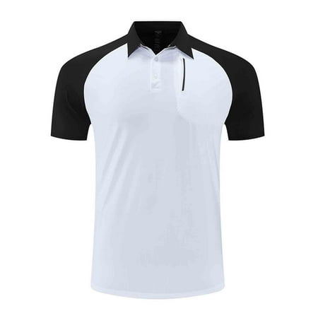 USNSM Men s Casual Raglan Short Sleeve Shirts Moisture Wicking Performance Golf Shirt Business Work Workout Tees White L
