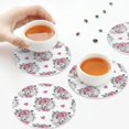 Drink Coasters, Artistic Cute Poodle Dog Pink_A -PVC Leather Coasters ...