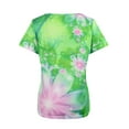 thumbnail image 3 of Enwejyy Women's V-Neck Workplace Casual Top Short-Sleeve Floral Print Daily Blouse M-4XL, 3 of 4