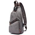 thumbnail image 1 of Bolso de lienzo con correa, mochila de hombro casual rucksa, 1 of 3