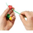 thumbnail image 3 of Juego de cuentas de hilo con 100 cuentas, 10 cuerdas y cuentas de cordones para niños pequeños, aprendizaje preescolar, autismo ocupacional, 3 of 5