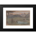 thumbnail image 2 of Giovanni Segantini 24x16 Black Modern Framed Museum Art Print Titled - Study for 'La Vita' (1897), 2 of 5