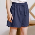 thumbnail image 2 of Loopsun Boys Girls Summer Shorts, Children's Summer Solid Color Casual Sports Elastic Waist Shorts Blue 3-4 Years, 2 of 5