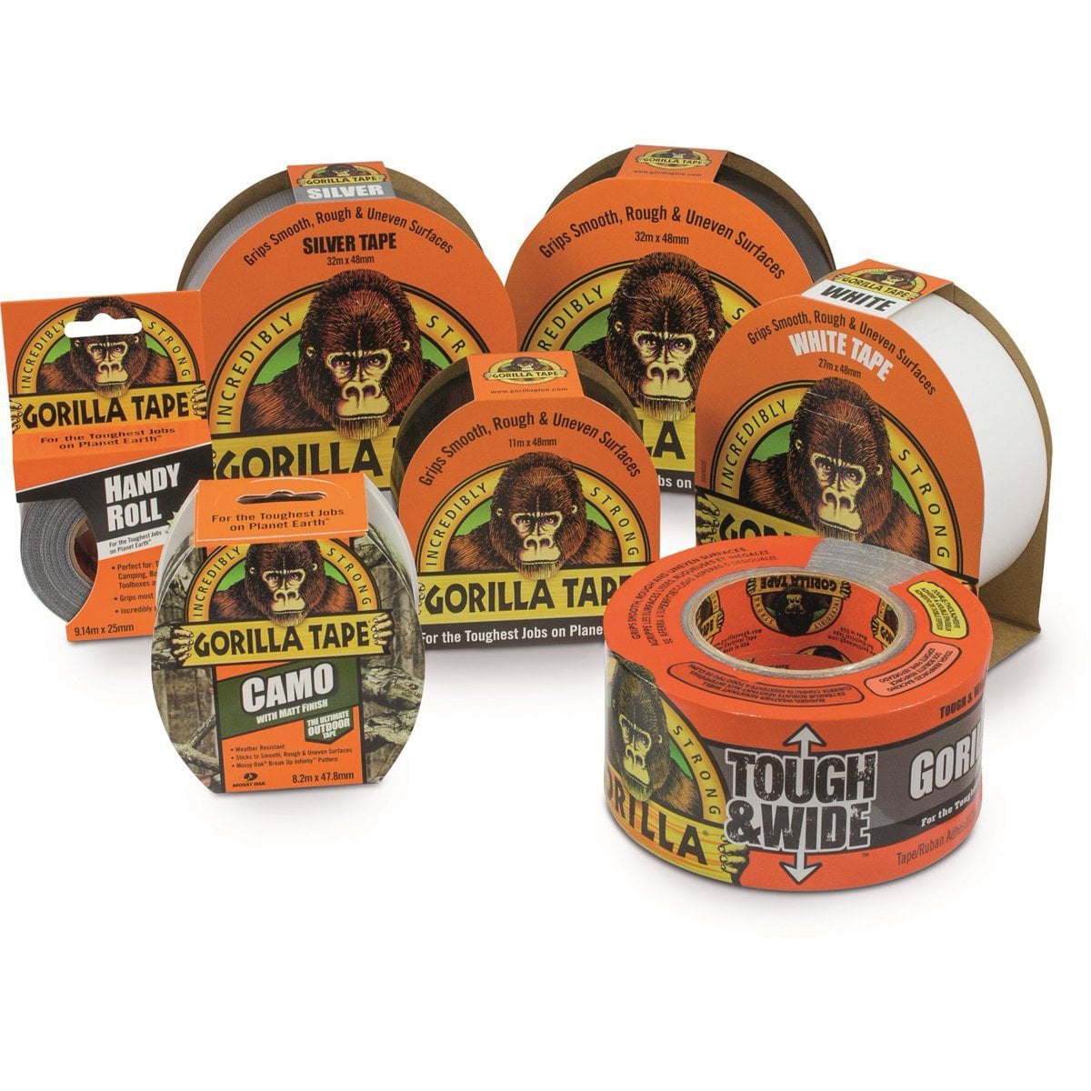 Gorilla Glue Tough & Wide Black Duct Tape, Double-Thick Adhesive, 1.88 in x 35 yd