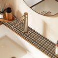 thumbnail image 2 of Yayeee Faucet Mat for Kitchen Sink 14.7" Diatomite Long Splash Guard Pad, Caramel Plaid Pattern, 2 Pack, 2 of 7