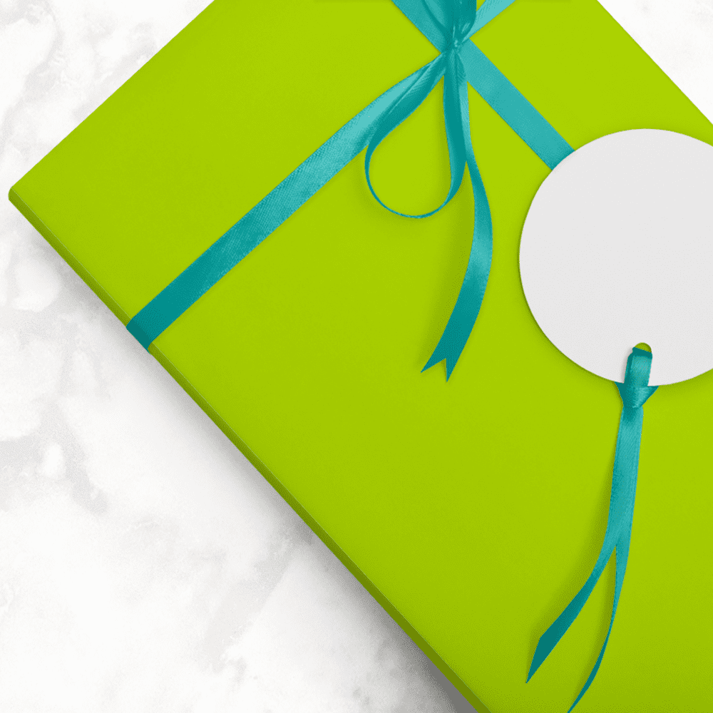Matte Lime Green Gift Wrap | Present Paper, 1/2 Ream 417 ft x 24 in