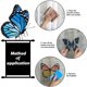 thumbnail image 5 of Inteprter Pegatinas de mariposa para ventana, adhesivos anticolisión para ventana, calcomanías reutilizables, película para vidrieras Type3 NO3 Inteprter HA034586-00, 5 of 6