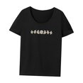 thumbnail image 3 of Camiseta para mujer con cuello redondo para mochileros, desplazamientos, regalo del día de San Valentín L, 3 of 7