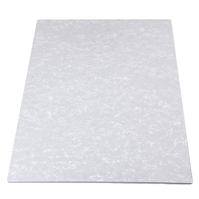 BQLZR 3-Ply Guitar Bass Pickguard BLANK Material White Pearloid 29x43cm