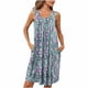 thumbnail image 2 of Camisón de mujer con estampado y bolsillos, sin mangas, plisado, cuello redondo, 2 of 7