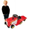 Heavy-Duty Tractor with Trailer, Red