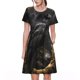 thumbnail image 1 of Easygdp Gothic Raven Portrait para Vestido Transpirable de Mujer, Vestido Suelto de Manga Corta con Pliegues y Bolsillos para el Verano, 1 of 5