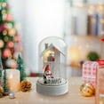 thumbnail image 5 of Wooowa Christmas Wooden Glass Santa Reindeer Night Light, Snow Scene Tabletop Figurine, Festive LED Decor for Holiday Home Desktop, 5 of 8