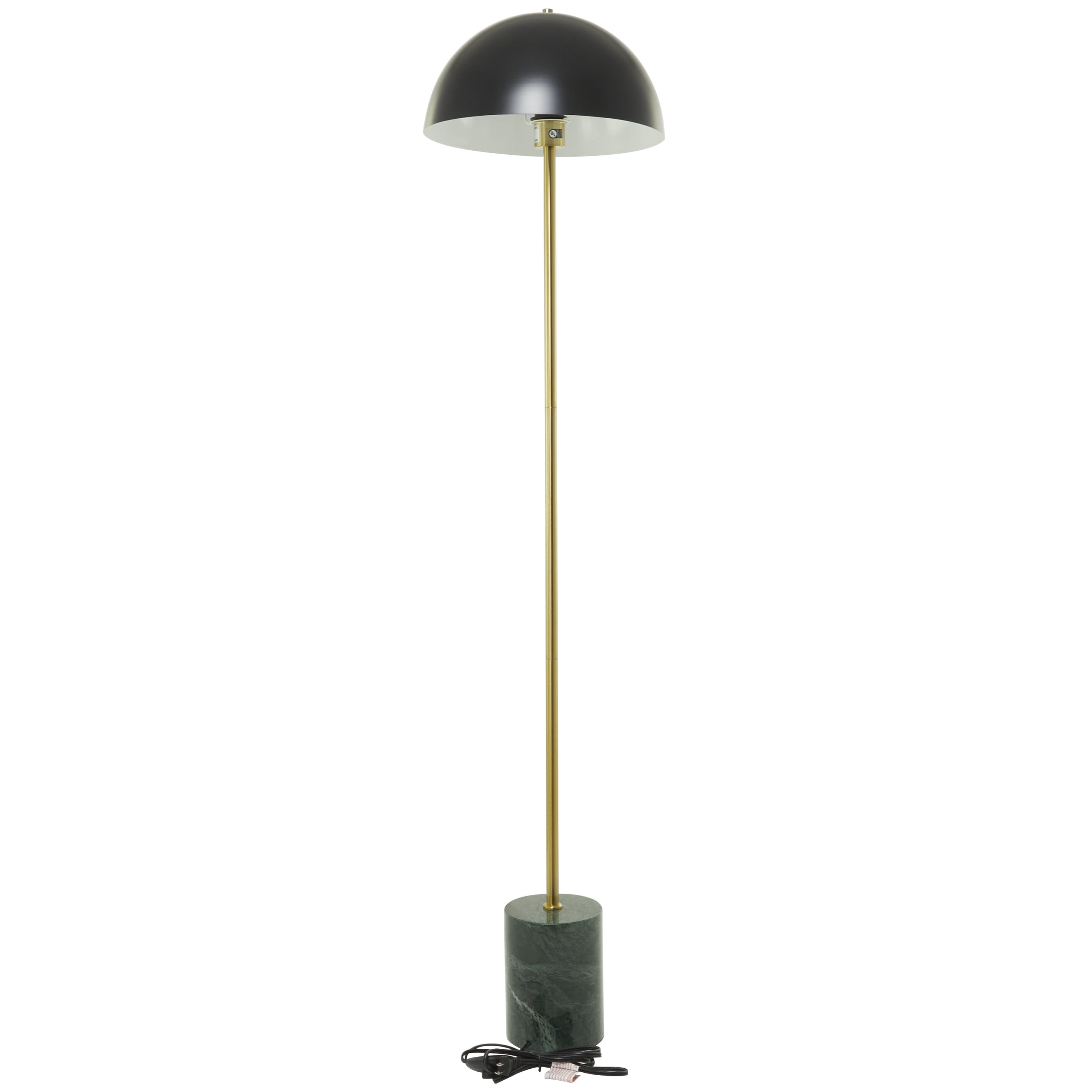 DecMode 14"W, 62"H Metal Contemporary Floor Lamp, Black, 1-Piece