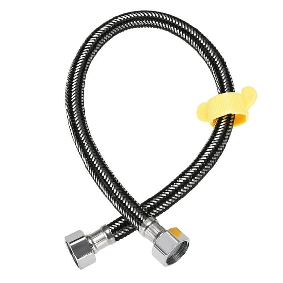 Uxcell G1/2 Female x G1/2 Female 24" Length Nylon SUS304 Faucet Supply Line