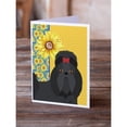 thumbnail image 2 of Summer Sunflowers Black Shih Tzu Greeting Cards and Envelopes Pack of 8 7 in x 5 in, 2 of 3