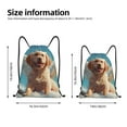 thumbnail image 2 of Saiise Cute Angel Winged Dog Pattern Sports Drawstring Backpack - String Swim Gym Bag with Wet Proof Pocket for Women&Men-Small, 2 of 6
