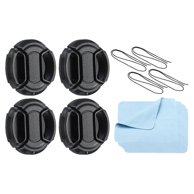 Unique Bargains Center Pinch Front Lens Cover Dust Camera Lens Cap for Lens with 37mm Thread, 4 Pack