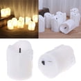 thumbnail image 2 of 5pcs Simulation Bblack Core Tears LED Electronic Candle Light Creative Birthday Candle Wedding Craft Candle Light(White Shell,Warm White Light), 2 of 4