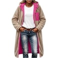 thumbnail image 6 of IUYRTFE Women's Reversible Long Fleece Lined Puffer Coat Two Sided Hooded Winter Jacket with Pockets for Cold Weather, 6 of 9