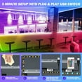 thumbnail image 3 of 16.4Ft LED Strip Light Bar Billiard Pool Table Bumper 5V LED RGB Color Changing Lights Remote, 3 of 8