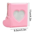 thumbnail image 2 of Mini Photo Album with Heart Cutout, Compact 4.33x3.35In Desktop Decor, Holds 3 Inch Prints, Perfect for Photocards Pictures and Small Keepsakes, Portable Lightweight Gift Ready, 2 of 6