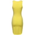 thumbnail image 2 of FashionOutfit Women's Basic Solid Sleeveless Tight Fit Side Cut Tank Top Mini Dress, 2 of 3