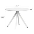 thumbnail image 5 of MAYEERTY 39"Round Wooden Dining Table, Metal Frame, Fits 4-6,for Kitchen, Dining, Living Room, White, 5 of 5