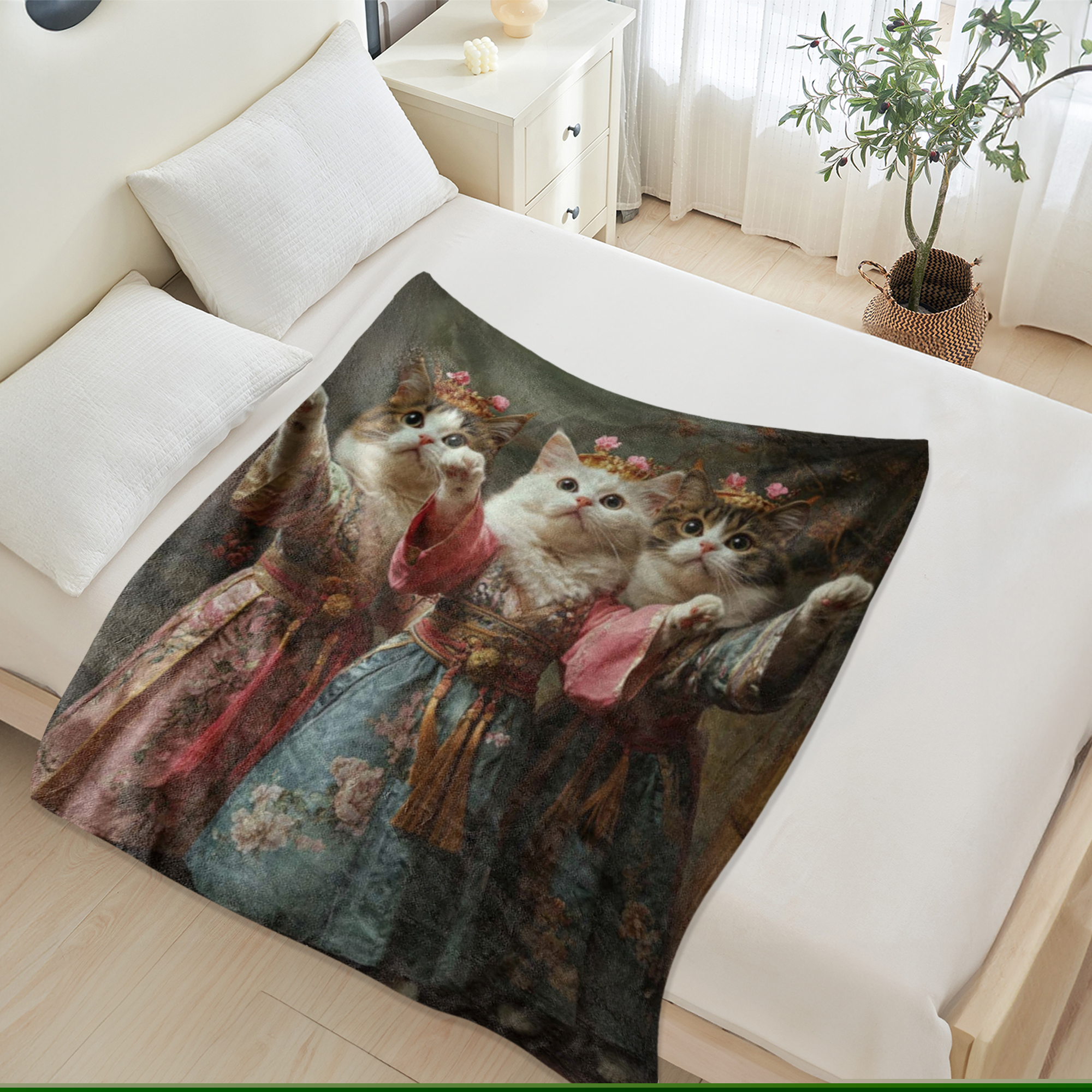 Fleece Blanket for Bed & Sofa - Soft Printed Throw Blanket, Fuzzy Blankets & Throws 50x60 Inches