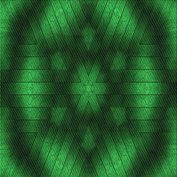 Ahgly Company Machine Washable Indoor Square Transitional Deep Emerald Green Area Rugs, 7' Square