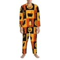 thumbnail image 4 of Bingfone Men'S Pajama Set 2 Piece Loungewear Pjs, Long Sleeve With Pajama Pants-Halloween, 4 of 9