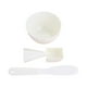 thumbnail image 2 of Juego de 3 tazones reutilizables para mezclar con kit de herramientas de medición para maquillaje facial. blanco, 2 of 9