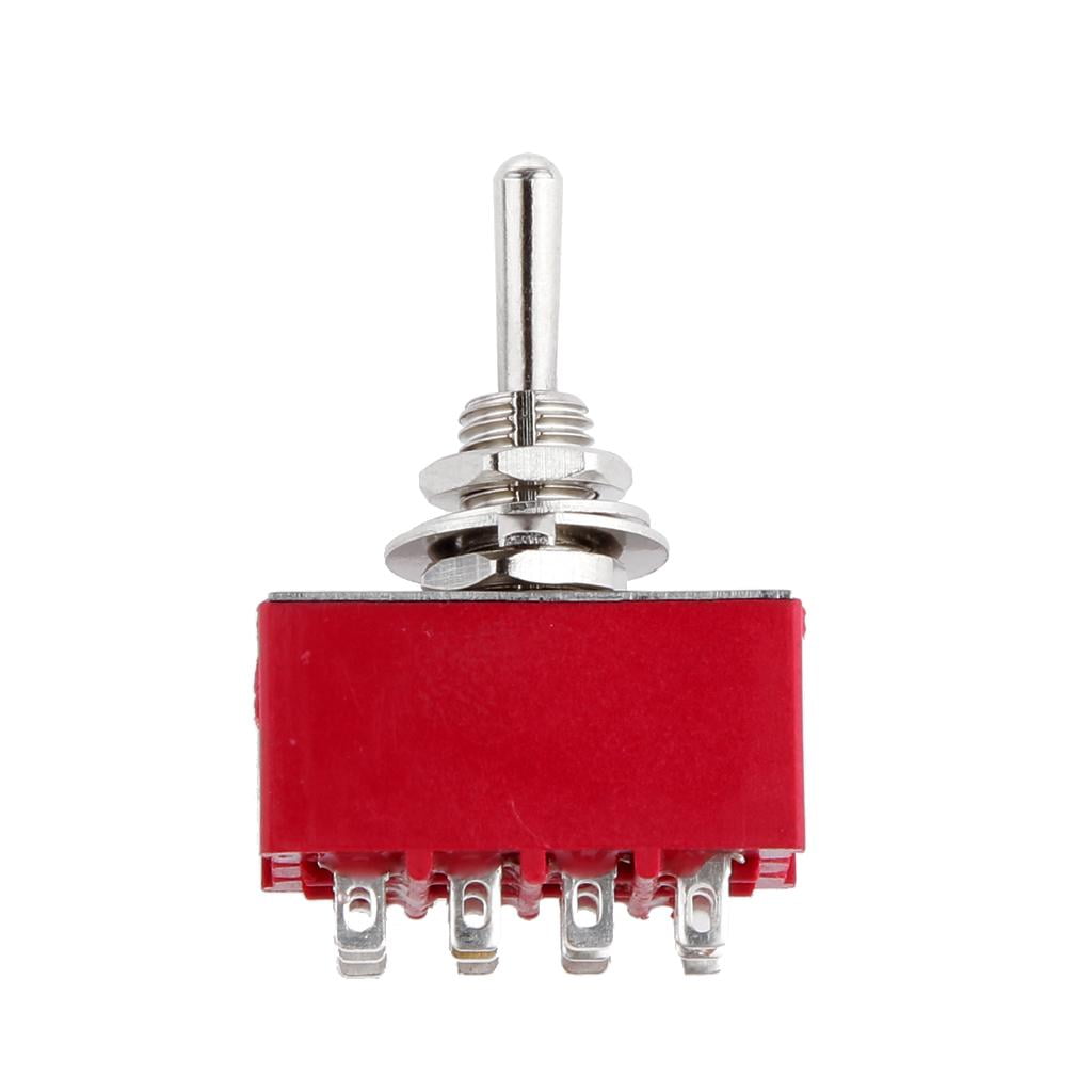 Miniature Rocker Toggle Switch 2 Position 12 Terminals Connector 3A