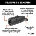 thumbnail image 2 of LED Electrical Adapter (7-Way RV Blade Vehicle to 6-Way Round Trailer), 2 of 2