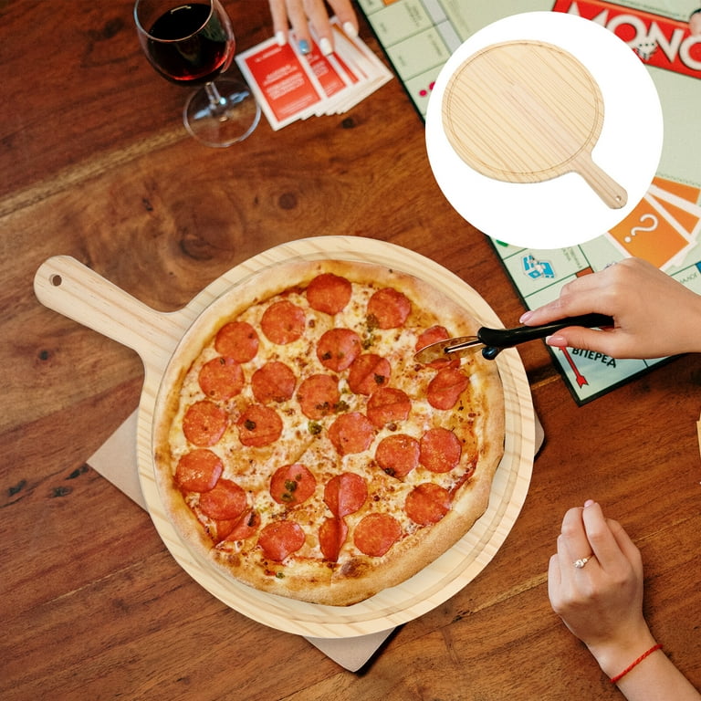 14-inch Large Bamboo Pizza Peel, Wooden Pizza Paddle , Pizza Spatula and  Serving Board 23 x 14 inches