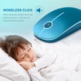 thumbnail image 2 of Mouse Inalámbrico VssoPlor Slim Portátil 2.4G Degradado Azul, 2 of 7