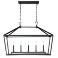 thumbnail image 2 of Matte Black Five Light Linear Chandelier from the Townsend Collection, 2 of 5