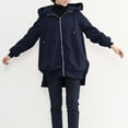 thumbnail image 5 of ZUKMRJPC Women's Hooded Jacket Fashion Zipper Casual Long Sleeve Windproof Solid Color Jacket Lightweight Windbreaker with Pocket, 5 of 7