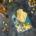 thumbnail image 5 of Hawaiian Cutting Board, Na Pali Coast on Kauai Island Water Sunshines Foggy Cloudscape Panorama, Decorative Tempered Glass Cutting and Serving Board, Wine Bottle Shape, Blue Green Brown, by Ambesonne, 5 of 5