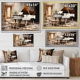 thumbnail image 4 of Designart "Rustic Melodies Grand Piano Serenade" Music Framed Wall Art Decor - Vintage White Music Piano Living Room Framed Canvas Art, 4 of 6
