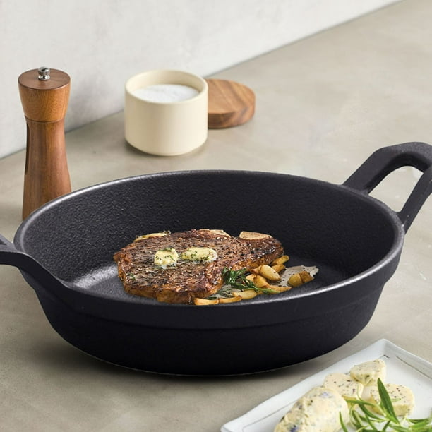 Poêle En Fonte 24 Cm - Non Revêtue, Forgée à La Main, Pour Cuisson Saine