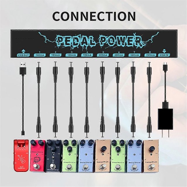 PEDAL POWER Guitar Pedal Power Guitar Effector Power Supply 8 Isolated DC Output Guitar Effect Pedal