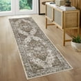 thumbnail image 3 of Haperlare Vintage Runner Rugs for Hallway Bohemian Machine Washable Non Slip Laundry Entryway Runner Rug, Brown Indoor Floor Rugs,2'x6', 3 of 7