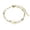 Gold B, variant on Stackable Gold Stainless Steel Initials Double Chain Bracelet for Women, 17-22 cm, Gold M