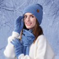 thumbnail image 2 of Scarfs for Women Winter Clothing for Women Hat Scarf And Glove Set Fashionable Outdoor Baby Warm Three Piece Set, 2 of 8
