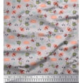 thumbnail image 1 of Soimoi Gray Modal Satin Fabric Honey Bee & Bettle Bee Insects Fabric Prints by Yard 42 Inch Wide, 1 of 1