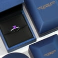 thumbnail image 5 of Gem Stone King 10K White Gold Purple Zirconia Solitaire Engagement Ring for Women | 1.50 Cttw | Round 6MM | Gemstone Birthstone | Size 8, 5 of 6